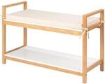 WENKO Schuhbank mit Sitzpolster Finja, Scandi Chic Schuhregal mit Sitzfl&auml;che,