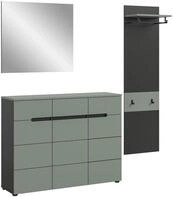 xonox.home - Garderobenkombination Canu 3tlg. 180x190x37 cm in Korpus Basalt grau