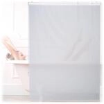 Relaxdays Duschrollo, 120x240 cm, Seilzugrollo f&uuml;r Dusche & Badewanne, Decke &