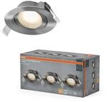 Osram Spot Set LED Einbaustrahler DIM 4,9W 120&deg; Satin-Nickel, 3er Set Deckenspot