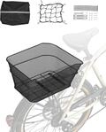 VEVOR Fahrradkorb Hinten 39x31x21 cm, Drahtgeflecht-Hinterradkorb mit Gep&auml;cknetz &