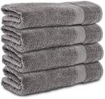 Komfortec 4er Duscht&uuml;cher 70x140 cm Set aus 100% Baumwolle, 470g/m&sup2;, Frottee,