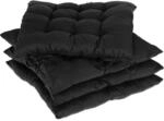Relaxdays Stuhlkissen 4er Set, 38x38 cm, Sitzkissen mit B&auml;ndern, Indoor & Outdoor,