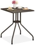 Relaxdays Gartentisch Holz-Optik, eckig, HxBxT: 75 x 61 x 61 cm, Balkontisch,