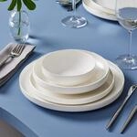 KARACA Tafelservice Streamline New Saturn 24 teilig f&uuml;r 6 Personen Wei&szlig; Rund,
