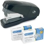Rapesco 1688 ECO Less Effort Flachheftger&auml;t mit 2000 Heftklammern, Schwarz
