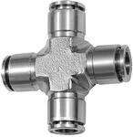 RIEGLER 135280-860.012 ES X-Steckverbindung, f&uuml;r Schlauch-Au&szlig;en-&Oslash; 12, Edelstahl