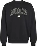 adidas Herren Seasonal Essentials Collegiate French Terry Crew Sweatshirt, Black/Off