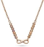 s.Oliver Necklace - Elegante Halskette aus poliertem Edelstahl - IP Ros&eacute;gold -