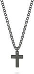 s.Oliver Herren Schmuck &ndash; Halskette aus Edelstahl mit Kreuzanh&auml;nger &ndash; Klassisch,