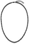 s.Oliver Herren Necklace - Halskette aus mattiertem Edelstahl - IP Gun - Verstellbar