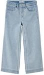NAME IT M&auml;dchen Nkfrose Hw Wide Jeans 1356-on Noos, Light Blue Denim, 128