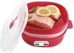 Snips Dampfgarer f&uuml;r die Mikrowelle 4 L, 2 Gark&ouml;rbe, Gem&uuml;se, Made in Italy
