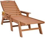 VEVOR Sonnenliege, 181kg Tragkraft, HDPE Gartenliege, Strandliege mit 6-Fach