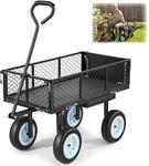 VEVOR Bollerwagen 226,8 kg Tragkraft, Gartenwagen mit Sitz & PU-R&auml;dern,