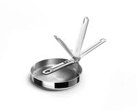 Joseph Joseph Space Steel 20 cm Edelstahl Bratpfanne mit Klappgriff, 3-lagige
