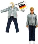 Heless Time2Shine 8604 - Kariertes Hemd in Blau-Wei&szlig;, mit wei&szlig;em Shirt und