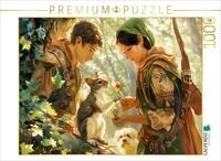 CALVENDO Puzzle EIN Motiv aus dem Kalender B&uuml;cher, Liebe und EIN Kleiner Hund | 1000