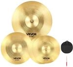 VEVOR 3-teiliges Beckenset, Becken aus Legierung, Schlagzeug Set inklusive 355 mm