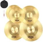 VEVOR 4-teiliges Beckenset, Becken aus Legierung, inklusive 355 mm Hi-Hat, 400 mm