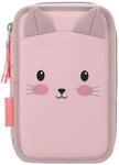 Depesche 14033 Princess Mimi - Gef&uuml;llte 2-Fach Federtasche in Rosa, mit Katzen Motiv