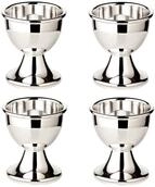 EDZARD 4 St&uuml;ck Eierbecher Classo, H&ouml;he 5 cm, schwerversilbert, Klassische Form,