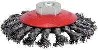 KS Tools 340.0051 Rostfreie Kegelform-Stahldrahtrundb&uuml;rste, 0,5mm, &Oslash; 115mm