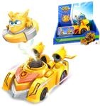 Super Wings Spinning Golden Boy & Vehicle, ca. 14 cm gro&szlig;es Super-Fahrzeug mit 2