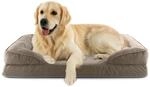 Lumaland orthop&auml;disches Hundebett aus Cord | ergonomisches Hundesofa 110x75 cm -