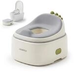Relaxdays T&ouml;pfchen 4-in-1, Dino, Kindertoilette Deckel, HBT: 30x36,5x33,5 cm,