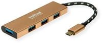 ROLINE Gold USB 3.2 Gen 1 Hub, 4fach, Typ C Anschlusskabel