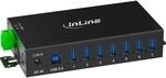 Inline USB 3.2 Gen.1 Industrie-Hub mit 7 Ports, Aluminiumgeh&auml;use,