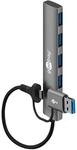 goobay USB C Hub 5 Gbit/s - 2 in 1 Aluminium USB 3.2 - USB-C-Stecker/USB-A-Stecker