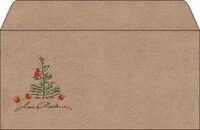 SIGEL DU255 Briefumschl&auml;ge Weihnachten, gummiert, DIN lang, Kraftpapier, 50 St&uuml;ck,