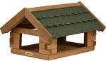 dobar&reg; Vogelhaus Blockhaus mit Bitumendach - Vogelfutterhaus aus Holz wetterfest
