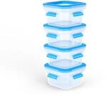 Emsa Clip & Close kleines Lunch-Set, 4x Frischhaltedosen mit 0,2 Liter, 100%