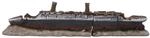 Relaxdays Aquarium Deko, Titanic, Polyresin, HxBxT: 9 x 38,5 x 5 cm,