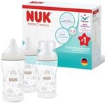 NUK Perfect Match Babyflaschenset | Ab 3 Monate | Passt sich dem Baby an 