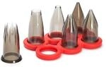 De Buyer - Starter-Set: 6 Spritzt&uuml;llen aus Tritan mit Halterung &ndash; 16,5 x 8,5 x 7