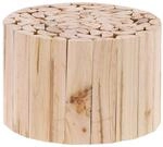 Relaxdays Blumenhocker, Holz, rund, naturbelassen, f&uuml;r Blument&ouml;pfe, Pflanzk&uuml;bel,