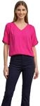 Street One Kurzarm Blusenshirt mit V-Neck Magenta Dream 34