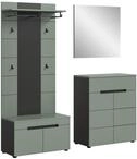 xonox.home - Garderobenkombination Canu 4tlg. 175x190x37 cm in Korpus Basalt grau