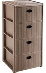 Stefanplast Elegance Kommode 4 Schubladen, taupe
