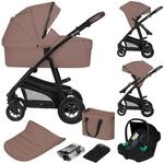 LIONELO BIANKA Kinderwagen 3 in 1 bis 22 kg Babywanne Autositz Zusammenlegbar,