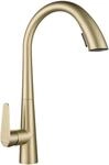 Rea ROSS BRUSH GOLD K&uuml;chenarmatur ausziehbar, Messing-K&uuml;chensp&uuml;le-Mischbatterie,
