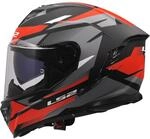 LS2, Integraler Motorradhelm STORM III KOMAI Black Red, S
