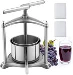 VEVOR Manuelle Beerenpresse 3 L aus Edelstahl (Innenbeh&auml;lter), Weinpresse und