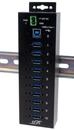 EXSYS EX-1580SHMVS Managed, Netzwerk-teilbarer 10-Port USB 3.2 Gen 1 Metall HUB, 15KV