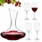 Relaxdays Weingl&auml;ser, 4er Set, 360 ml, Dekanter, 1,8 l, sp&uuml;lmaschinenfest,...