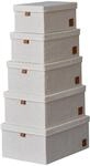 LOVE IT STORE IT Premium Aufbewahrungsboxen mit Deckel 5-teilig - Boxen-Set aus